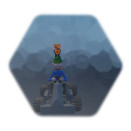 Neiltoons and Pizza tony in a Kart with CTR drifting mechanics