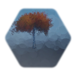 Thin Autumn Aspen Tree