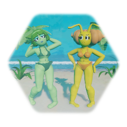 Margo and Ula (Bikini) - Hands Up!