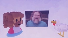 Tabby friends watches "Chicken Jockey" but this happens......