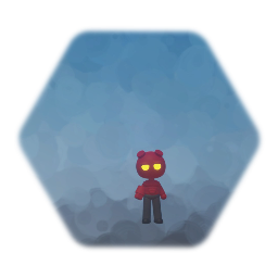 Mini Hellboy with fire horns