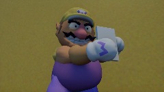 Wario falls down the stairs