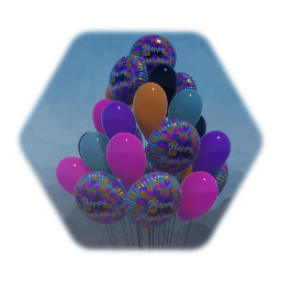 Happy Birthday Balloon Cluster