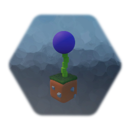 Grass block with plant