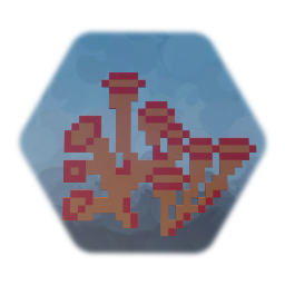 Pixel Art Trumpet-Shaped Coral