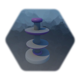 Curved Style Display Stand, Warm Grey & Lavender