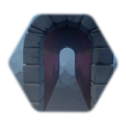 Long Medieval arched tunnel (Painted walls)