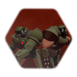 Cartoon Doom Slayer (DOOM 2016 + DOOM Eternal)