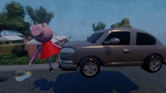 peppa pig hid The Car