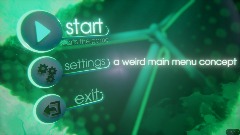 a weird main menu concept