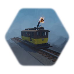 Los Angeles yellow car railway #665