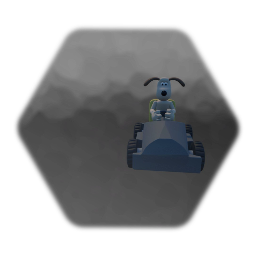 Gromit in a go kart