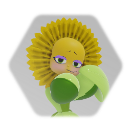 Sunflower doll from conkers
