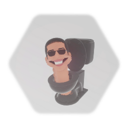 Sunglasses toilet with animation