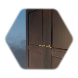 Realistic wooden door (double)