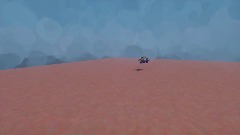 The Gang flying off with a rocket