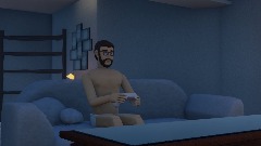 Harry Playing a game in his Room