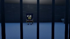 Detective Patrick Spongebob behind bars