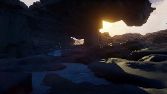 Mountain cave Stream