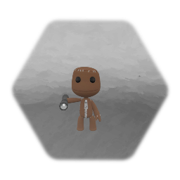 Sackboy holding flashlight.By mfnj