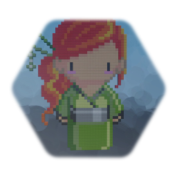 Kokeshi (Green Kimono)