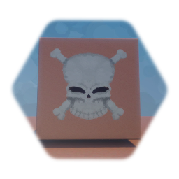 Skull and crossbones painting