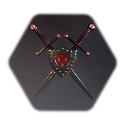 Gothic Castle - Swords & Shield Decoration