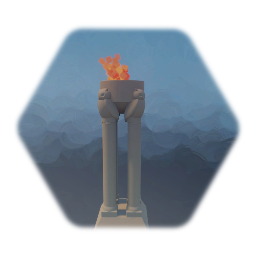 Hogwarts stone standing torch