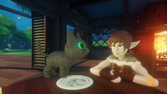 Back at the cafe with Merilwen