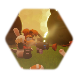 Rayman with plunger gun