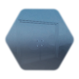 Glass Double Door with Metal Frame