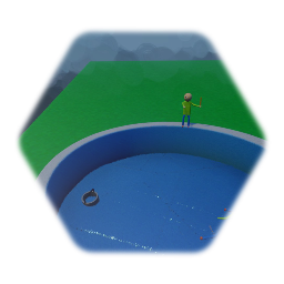 Baldi  jumps in a pool then dies