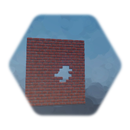 Brick wall with hole in it