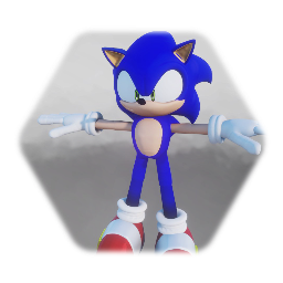Sonic The Hedgehog Sculpt V23 Rigged with Emotions