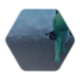 Squiddy with a Tommy Gun