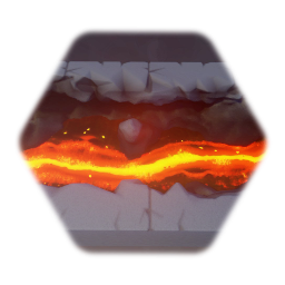 Board game destroyed floor with lava