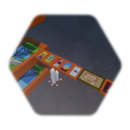 Hello neighbor 8 paintings and 1 candle