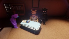 Nightmare and nightmare Fredbear vibing while Chris dies