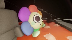 Dandy in car full of ravioli