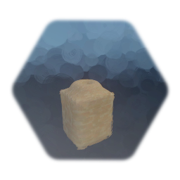 Sandstone Cube With Raised Bowl - 0,9x1,1x0,9