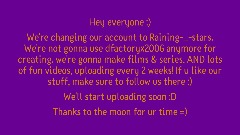 We're changing our account