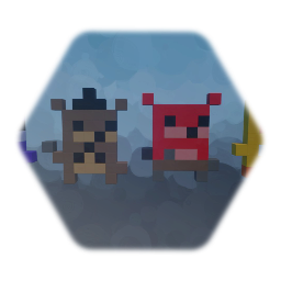 Pixel Art Freddy, Bonnie, Chica and Foxy
