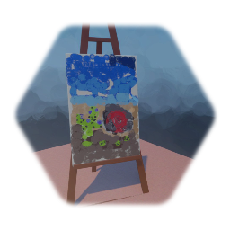 Desert scene painting