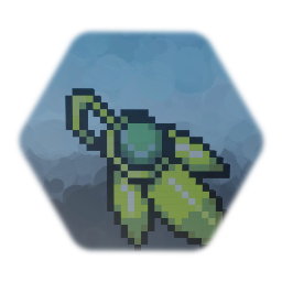 Pixel Art Electrum Earring of the Will