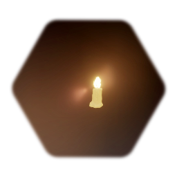 Kmuffy Candle with black background