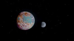 Exoplanet and its moon
