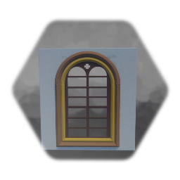 Lara Croft mansion big oval arch window wall # 1