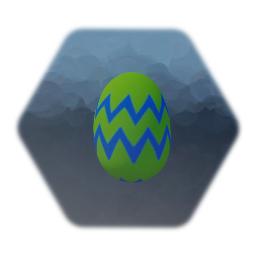 Easter egg - Green with blue stripes