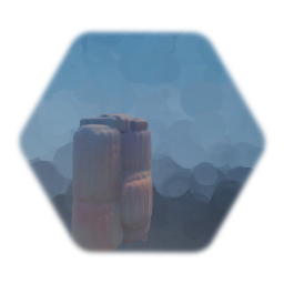 Gran columna de roca