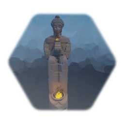 Buddha Stone Statue with fire pit 